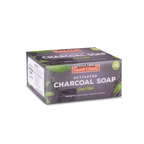 Saeed Ghani Charcoal Deep Cleansing Handmade Soap 100gm product visual for Wali Cosmetics Traders