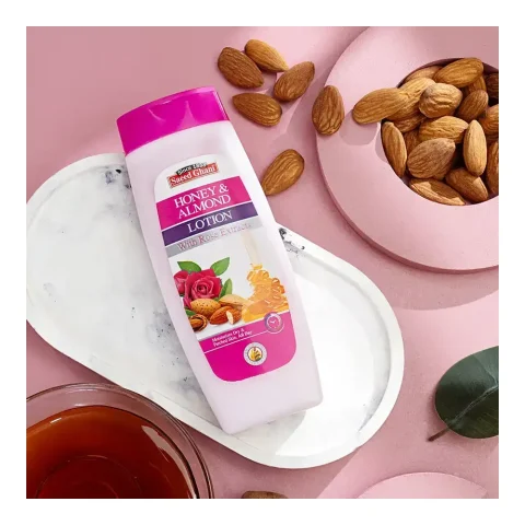Saeed Ghani Honey & Almond Nourishing Body Lotion product visual for Wali Cosmetics Traders