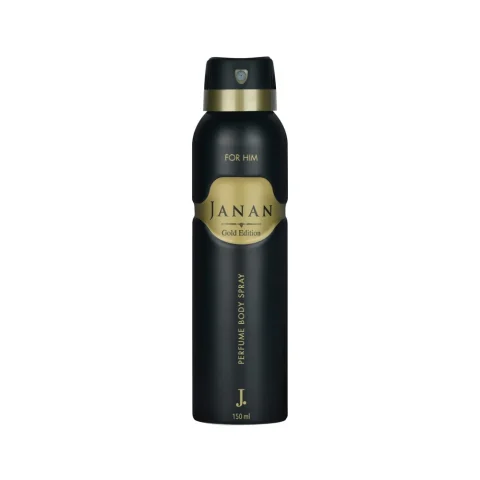 J. Janan Gold Edition Perfume Body Spray 150ml product visual for Wali Cosmetics Traders