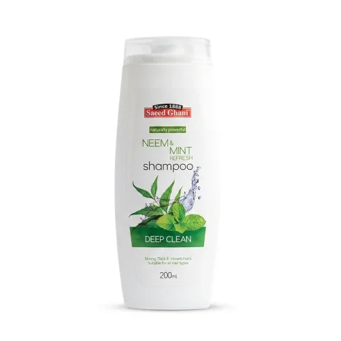 Saeed Ghani Neem & Mint Refresh Shampoo 200ml product visual for Wali Cosmetics Traders