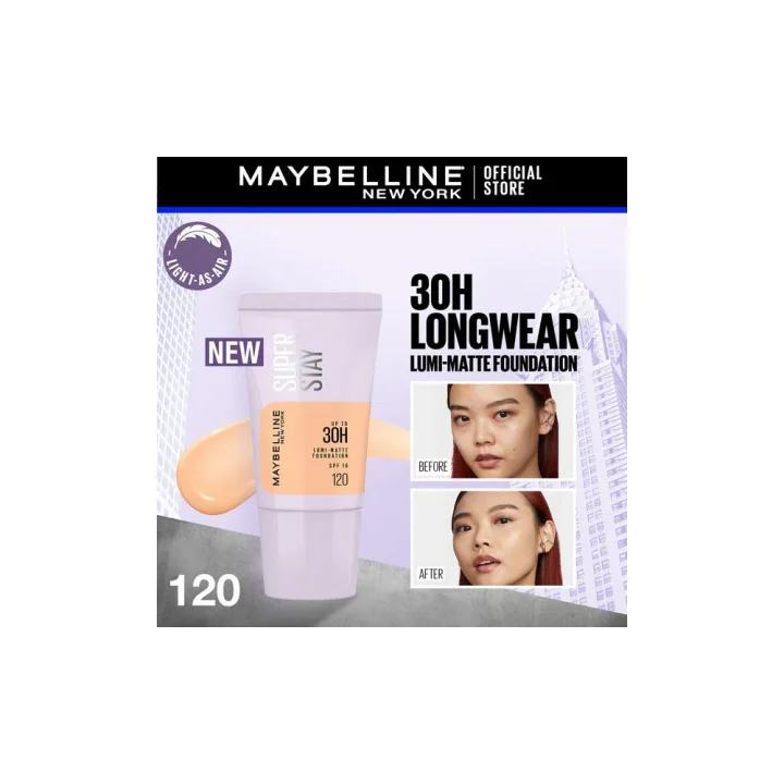 Maybelline SuperStay Lumi Matte Foundation Tube 120 - 18ml - Wali Cosmetics Traders
